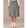 imageAllegra K Womens High Waist Button Front ALine Belted Corduroy Midi SkirtMid Grey