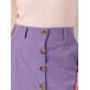 imageAllegra K Womens High Waist Button Front ALine Belted Corduroy Midi SkirtPurple