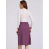imageAllegra K Womens High Waist Button Front ALine Belted Corduroy Midi SkirtPurples