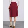 imageAllegra K Womens High Waist Button Front ALine Belted Corduroy Midi SkirtWine Red