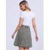 imageAllegra K Womens High Waisted ALine Flared Casual Denim SkirtLight Grey