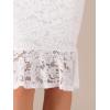 imageAllegra K Womens Lace Skirts Elegant Casual Work Office Skirt Knee Length Bodycon Fishtail Lace Pencil SkirtWhite