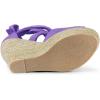 imageAllegra K Womens Lace Up Espadrilles Platform Wedges Purple Sandals 75 M US