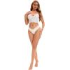 imageAllegra K Womens NoShow Hipster Unlined Cheeky Underwear VShape Waist Stretch BikiniBeige Apricot