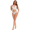 imageAllegra K Womens NoShow Hipster Unlined Cheeky Underwear VShape Waist Stretch BikiniLight Grey