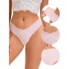 imageAllegra K Womens NoShow Hipster Unlined Cheeky Underwear VShape Waist Stretch BikiniPink