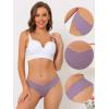 imageAllegra K Womens NoShow Hipster Unlined Cheeky Underwear VShape Waist Stretch BikiniPurple