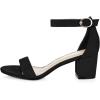 imageAllegra K Womens Open Toe Block Heel Ankle Strap SandalsBlack