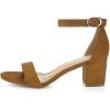 imageAllegra K Womens Open Toe Block Heel Ankle Strap SandalsBrown
