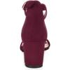 imageAllegra K Womens Open Toe Block Heel Ankle Strap SandalsBurgundy