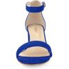 imageAllegra K Womens Open Toe Block Heel Ankle Strap SandalsDark Blue