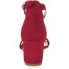 imageAllegra K Womens Open Toe Block Heel Ankle Strap SandalsDeep Red