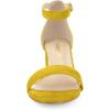 imageAllegra K Womens Open Toe Block Heel Ankle Strap SandalsYellow
