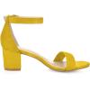 imageAllegra K Womens Open Toe Block Heel Ankle Strap SandalsYellow