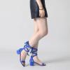 imageAllegra K Womens Open Toe Block Heel Lace Up Heels Heel SandalsRoyal Blue