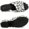 imageAllegra K Womens Open Toe Platform Slides Chunky Heels SandalsBlack White