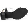 imageAllegra K Womens Open Toe Slingback Heels Ankle Strap High Block Heel SandalsBlack