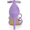 imageAllegra K Womens Open Toe Stiletto Heel Rhinestone Mules SandalsPurple