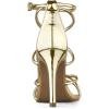 imageAllegra K Womens Open Toe Strappy Straps Stiletto Heel Gold Sandals 7 M US