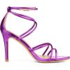 imageAllegra K Womens Open Toe Strappy Straps Stiletto Heel SandalsPurple