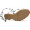 imageAllegra K Womens Open Toe Strappy Straps Stiletto Heel Silver Sandals 75 M US