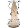 imageAllegra K Womens Open Toe Strappy Straps Stiletto Heel Silver Sandals 75 M US