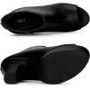 imageAllegra K Womens Peep Toe Platform Back Zip Chunky Heel Ankle BootsBlack