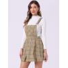 imageAllegra K Womens Plaid Pinafore Overall Dress Vintage Checks ALine Suspender Mini SkirtKhaki
