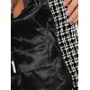 imageAllegra K Womens Plaid Tweed Blazer Long Sleeve Open Front Work Office Short JacketBlack