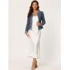 imageAllegra K Womens Plaid Tweed Blazer Long Sleeve Open Front Work Office Short JacketDark Blue