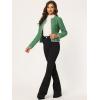 imageAllegra K Womens Plaid Tweed Blazer Long Sleeve Open Front Work Office Short JacketGreen