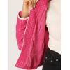 imageAllegra K Womens Plaid Tweed Blazer Long Sleeve Open Front Work Office Short JacketHot Pink