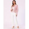 imageAllegra K Womens Plaid Tweed Blazer Long Sleeve Open Front Work Office Short JacketLight Pink