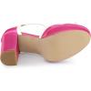imageAllegra K Womens Platform Bow t Strap Chunky Heels PumpsHot Pink