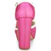 imageAllegra K Womens Platform Bow t Strap Chunky Heels PumpsHot Pink