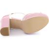 imageAllegra K Womens Platform Bow t Strap Chunky Heels PumpsPink