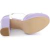 imageAllegra K Womens Platform Bow t Strap Chunky Heels PumpsPurple