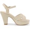imageAllegra K Womens Platform Chunky Heel Ankle Strap Beige Sandals 75 M US