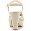 imageAllegra K Womens Platform Chunky Heel Ankle Strap Beige Sandals 75 M US