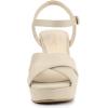 imageAllegra K Womens Platform Chunky Heel Ankle Strap Beige Sandals 75 M US