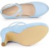 imageAllegra K Womens Platform Cross Strap Stiletto Heels Mary Jane PumpsLight Blue