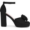imageAllegra K Womens Platform Flower Heels Square Toe Chunky Heel SandalsBlack