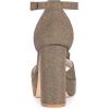 imageAllegra K Womens Platform Flower Heels Square Toe Chunky Heel SandalsKhaki