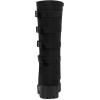 imageAllegra K Womens Platform Goth Boots Buckles Round Toe Chunky Heel Knee High BootsBlack