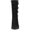 imageAllegra K Womens Platform Goth Boots Buckles Round Toe Chunky Heel Knee High BootsBlack