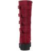 imageAllegra K Womens Platform Goth Boots Buckles Round Toe Chunky Heel Knee High BootsBurgundy