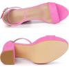imageAllegra K Womens Platform High Heel Ankle Strap Chunky Heels SandalsPink