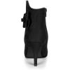 imageAllegra K Womens Point Toe Bow Stiletto Heel Ankle BootsBlack