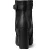 imageAllegra K Womens Pointed Toe Buckle Decor Heel Ankle BootiesBlack