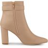 imageAllegra K Womens Pointed Toe Buckle Decor Heel Ankle BootiesNude